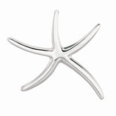 Silver Polished Starfish Pendant